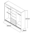 Guarda-roupa Casal 3 Portas Com 3 Espelhos 100% Mdf 1904e3 Br