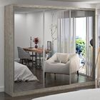 Guarda-roupa Casal 3 Portas Com 3 Espelhos 100% Mdf 1905e3 De