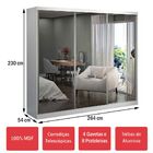 Guarda-roupa Casal 3 Portas Com 3 Espelhos 100% Mdf 7320g4e3