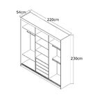 Guarda-roupa Casal 3 Portas Com 3 Espelhos 100% Mdf 774g4e3 B