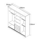 Guarda-roupa Casal 3 Portas Com 3 Espelhos 100% Mdf 774g4e3 M