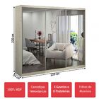 Guarda-roupa Casal 3 Portas Com 3 Espelhos 100% Mdf 774g4e3 M