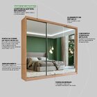 Guarda Roupa Casal 3 Portas Com Espelho 4 Gavetas 100% Mdf Lo
