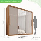 Guarda Roupa Casal 3 Portas Com Espelho 4 Gavetas Costa Rica