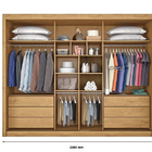 Guarda Roupa Casal 3 Portas Com Espelho - Athenas -peroba/off