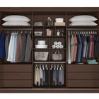 Guarda Roupa Casal 3 Portas Com Espelho - Athenas-ipê/off Whi