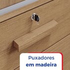 Guarda Roupa Casal 3 Portas Com Espelho Central 9 Gavetas Atl