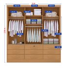 Guarda Roupa Casal 3 Portas Com Espelho Central 9 Gavetas Atl