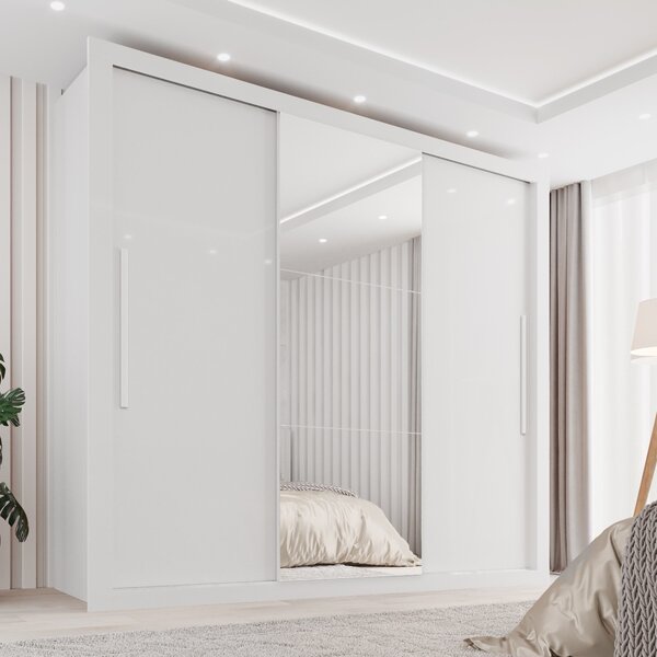 Guarda-roupa Casal 3 Portas Com Espelho Central E 4 Gavetas C