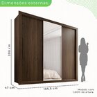 Guarda-roupa Casal 3 Portas Com Espelho Central E 4 Gavetas C