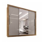 Guarda-roupa Casal 3 Portas Com Espelho Central E 4 Gavetas C