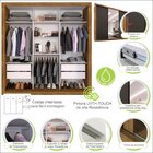 Guarda-roupa Casal 3 Portas Com Espelho Central E 4 Gavetas C