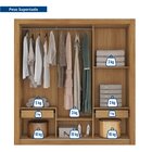 Guarda Roupa Casal 3 Portas Com Espelho E 2 Gavetas Quito Esp