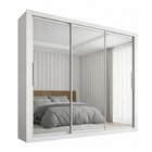 Guarda-roupa Casal 3 Portas Com Espelho E 4 Gavetas 185,5cm V