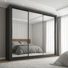 Guarda-roupa Casal 3 Portas Com Espelho E 4 Gavetas 185,5cm V