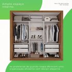 Guarda Roupa Casal 3 Portas Com Espelho E 4 Gavetas Costa Rica