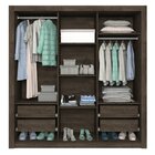 Guarda Roupa Casal 3 Portas Com Espelho Malibu Tcil