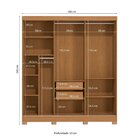 Guarda-roupa Casal 3 Portas Com Espelho Móveis Kappesberg Can