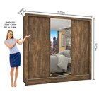 Guarda-roupa Casal 3 Portas Com Espelho Porto Plus Espresso M