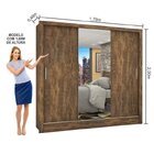 Guarda-roupa Casal 3 Portas Com Espelho Porto Plus Espresso M