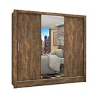 Guarda-roupa Casal 3 Portas Com Espelho Porto Plus Espresso M