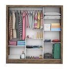 Guarda-roupa Casal 3 Portas Com Espelho Porto Plus Espresso M