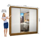 Guarda-roupa Casal 3 Portas Com Espelho Porto Plus Espresso M