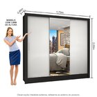Guarda-roupa Casal 3 Portas Com Espelho Porto Plus Espresso M