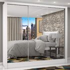 Guarda-roupa Casal 3 Portas Com Espelho Porto Premium Espress