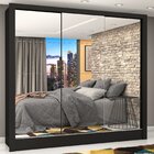 Guarda Roupa Casal 3 Portas Com Espelho Porto Premium Espress