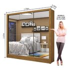 Guarda-roupa Casal 3 Portas Com Espelho Santiago Premium Espr