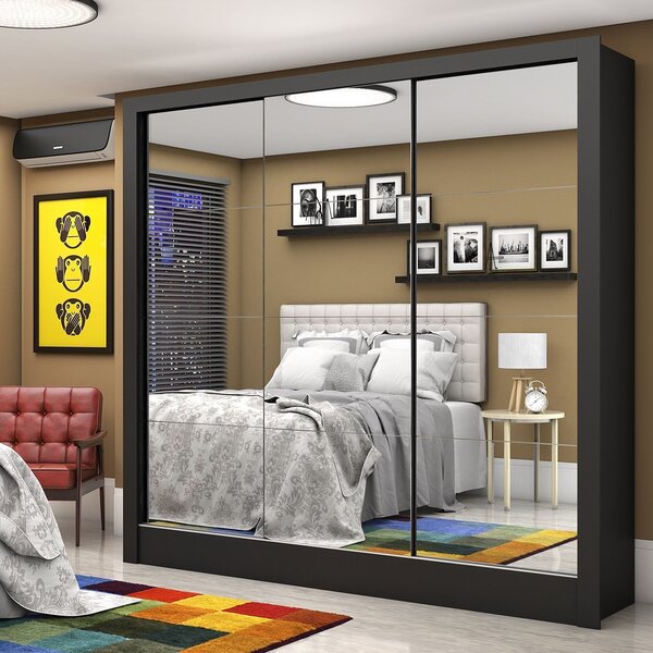 Guarda-roupa Casal 3 Portas Com Espelho Santiago Premium Espr