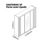Guarda-roupa Casal 3 Portas Com Espelho Santorini Ripado 100%