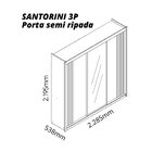 Guarda-roupa Casal 3 Portas Com Espelho Santorini Ripado 100%