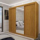 Guarda-roupa Casal 3 Portas Com Espelho Santorini Ripado 100%
