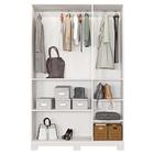 Guarda Roupa Casal 3 Portas Com Pés Paris Branco Caemmun