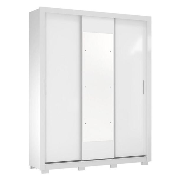 Guarda Roupa Casal 3 Portas Com Pés Vero Branco 32270pe