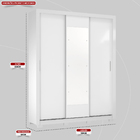 Guarda Roupa Casal 3 Portas Com Pés Vero Branco 32270pe