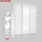 Guarda Roupa Casal 3 Portas Com Pés Vero Branco 32270pe