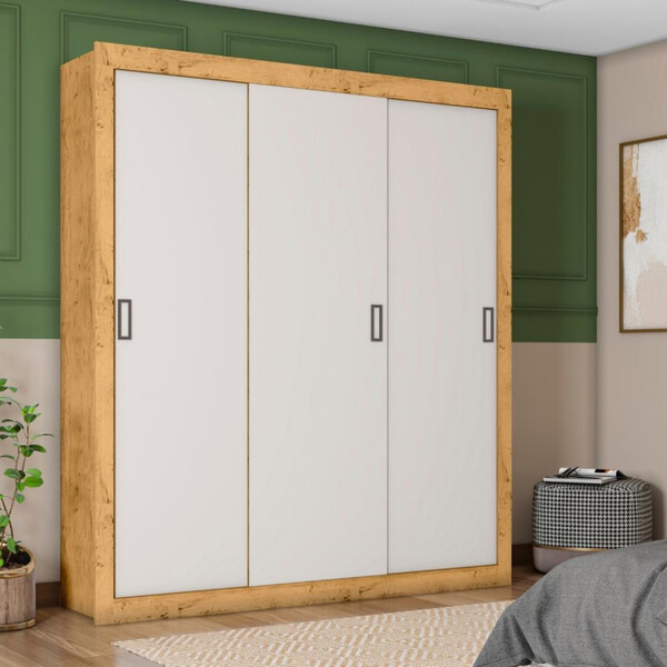 Guarda Roupa Casal 3 Portas Cor23030 Araplac