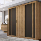 Guarda Roupa Casal 3 Portas Correr 4 Gavetas Flex Ibiza Thb