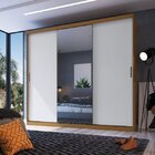 Guarda-roupa Casal 3 Portas Correr 6 Gavetas E Espelho Tiatã