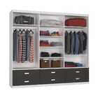 Guarda-roupa Casal 3 Portas De Correr 100% Mdf 1341 Branco/ca