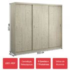 Guarda-roupa Casal 3 Portas De Correr 100% Mdf 1903 Marfim Ar