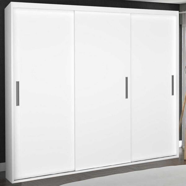 Guarda-roupa Casal 3 Portas De Correr 100% Mdf 1973 Branco -