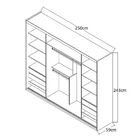 Guarda-roupa Casal 3 Portas De Correr 100% Mdf 1973 Branco/de