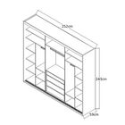 Guarda-roupa Casal 3 Portas De Correr 100% Mdf 1987 Marfim Ar