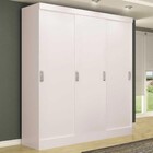Guarda-roupa Casal 3 Portas De Correr 100% Mdf 4227-1 Branco