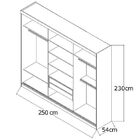 Guarda-roupa Casal 3 Portas De Correr 100% Mdf 7318 Demolição