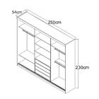 Guarda-roupa Casal 3 Portas De Correr 100% Mdf 7318g4 Marfim